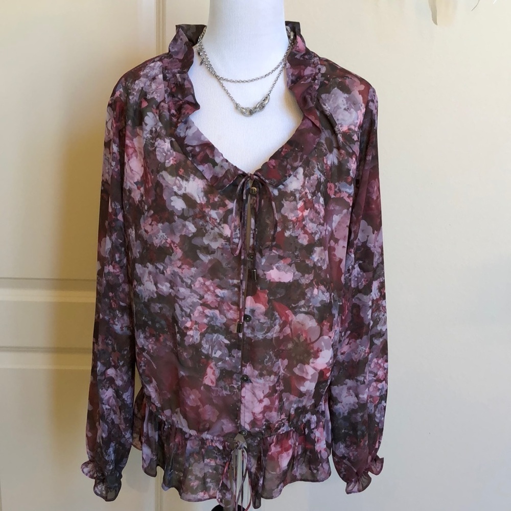 NWOT Haute Hippie floral top